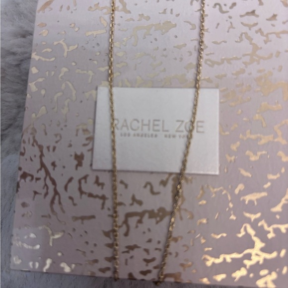 Rachel Zoe Gold Necklace with Rhinestone Clover Pendant - Picture 2 of 3